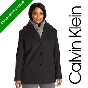 **NEW W TAGS** Calvin Klein 2x Wool Cashmere Coat